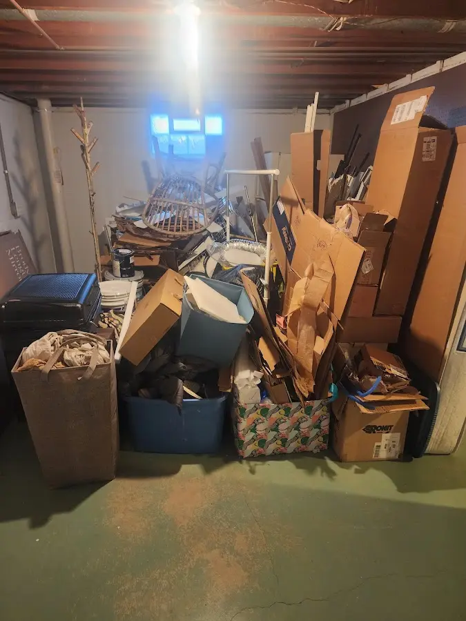 Roll-off dumpster container at job site for Construction Dumpster Rental in Bel Air North